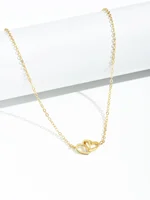 Shelly Tiny Cute Double Hollow Heart Necklace 2