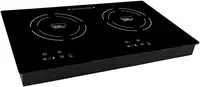 in. Dual Element Black Induction Glass-Ceramic Cooktop 1750W 858UL Cert. 1