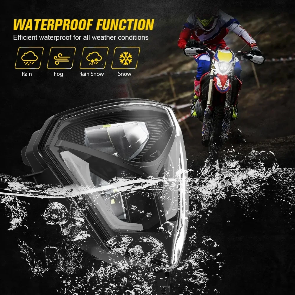 Dirt Bike Motorcycle Accessories E24 LED Headlamp E-Mark Approval