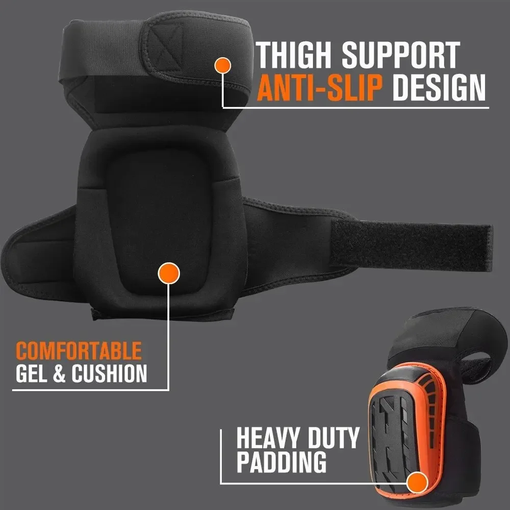 Knee Pads Comfortable Gel Cushion and Adjustable Straps for Working Gardning Professional Heavy Duty EVA Foam Padding