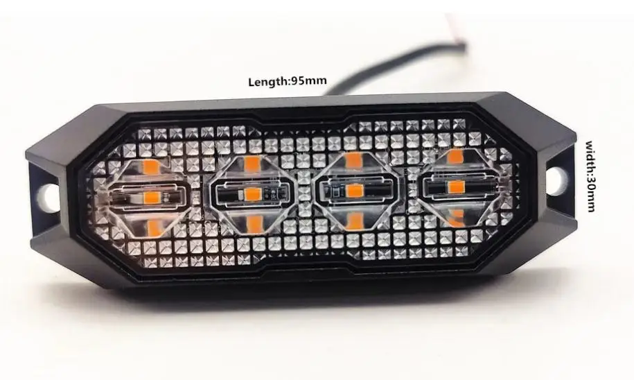 Bright Dual color 18W Led Car surface mounted strobe warning light,flashing light,6Leds,3W each Led,waterproof,4pcs/lot
