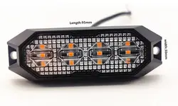 Bright Dual color 18W Led Car surface mounted strobe warning light,flashing light,6Leds,3W each Led,waterproof,4pcs/lot