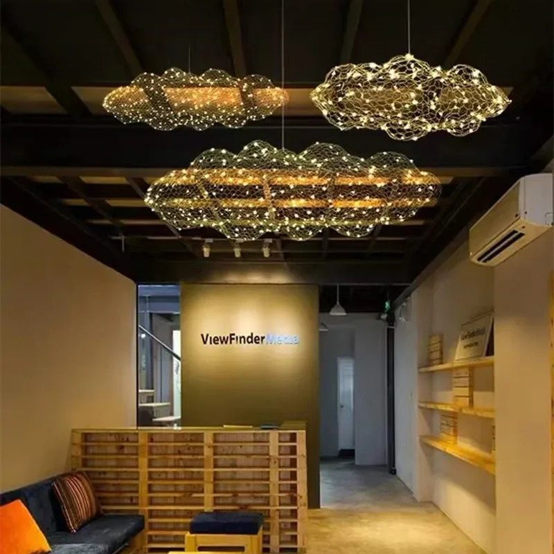 Modern LED Cloud Firefly Pendant Lamp Starry Personality Led Hanging Light Mall Bar Restaurant Art Designer Indoor Luminaire
