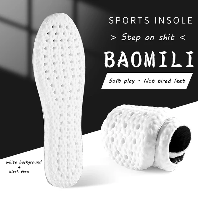 1Pair Soft Breathable Sport Cushioning Inserts Wormwood Deodorant Insoles For Men Women Boost Shoe Pads Mesh Can Cut Size Insole Black