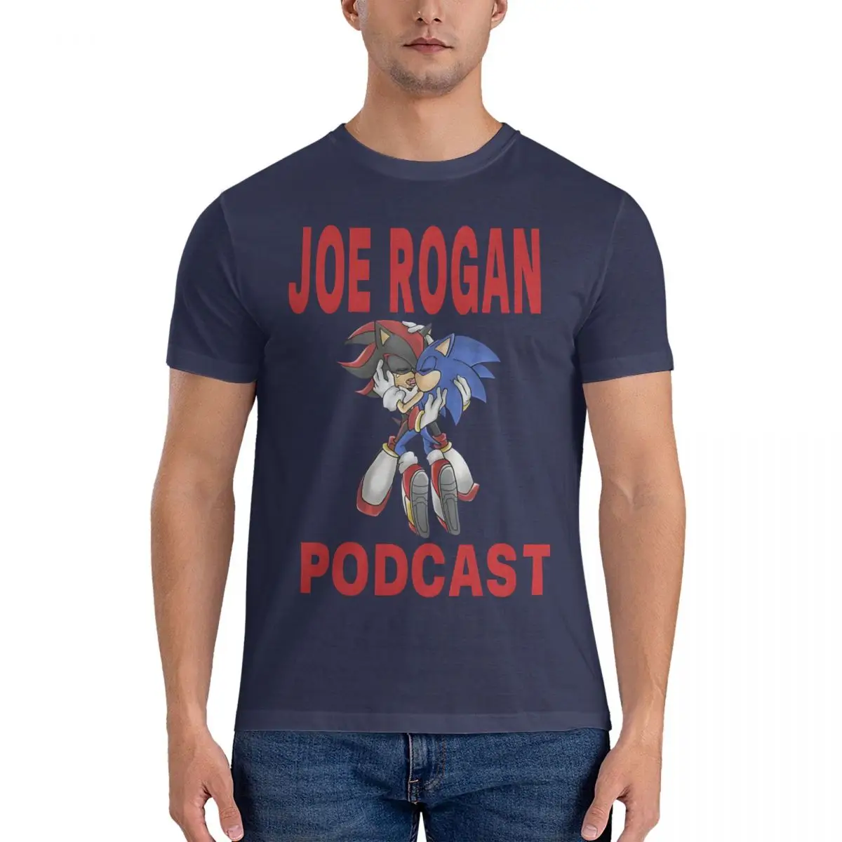 thumbnail image 1 of Camisetas de hombre con el podcast de Joe Rogan, camisetas de algodón de Sonic, camisetas vintage de manga corta con cuello redondo, camisetas estampadas, 1 of 5