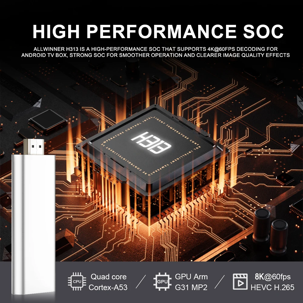 TV Stick Q15 Android16 AllwinnerH313 Support Wifi Bluetooth Voice 4K 8K Video 32GB 64GB 128GB 256GB Streaming Smart Media Player - 6