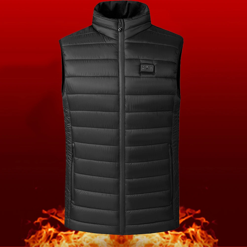 

Unisex Intelligent Heating Jackets 15 Heating Zones Heated Thermal Waistcoat Zipper Closure USB Charging Women Men Outerwear