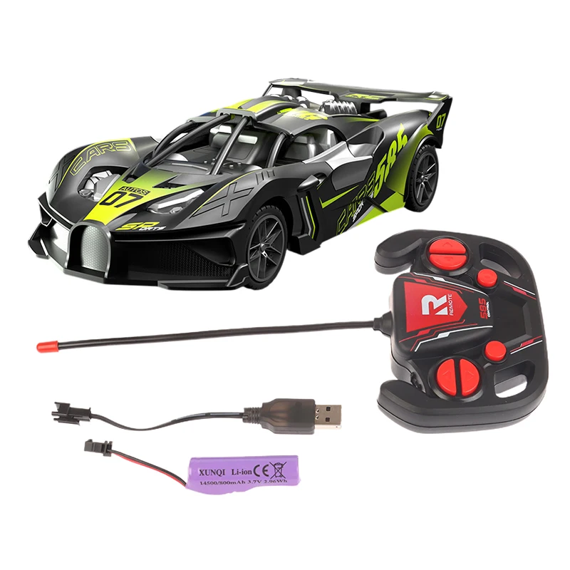 1 adet çocuk uzaktan kumandalı araba dört yönlü şarj kablosuz elektrikli oyuncak araba yarışı