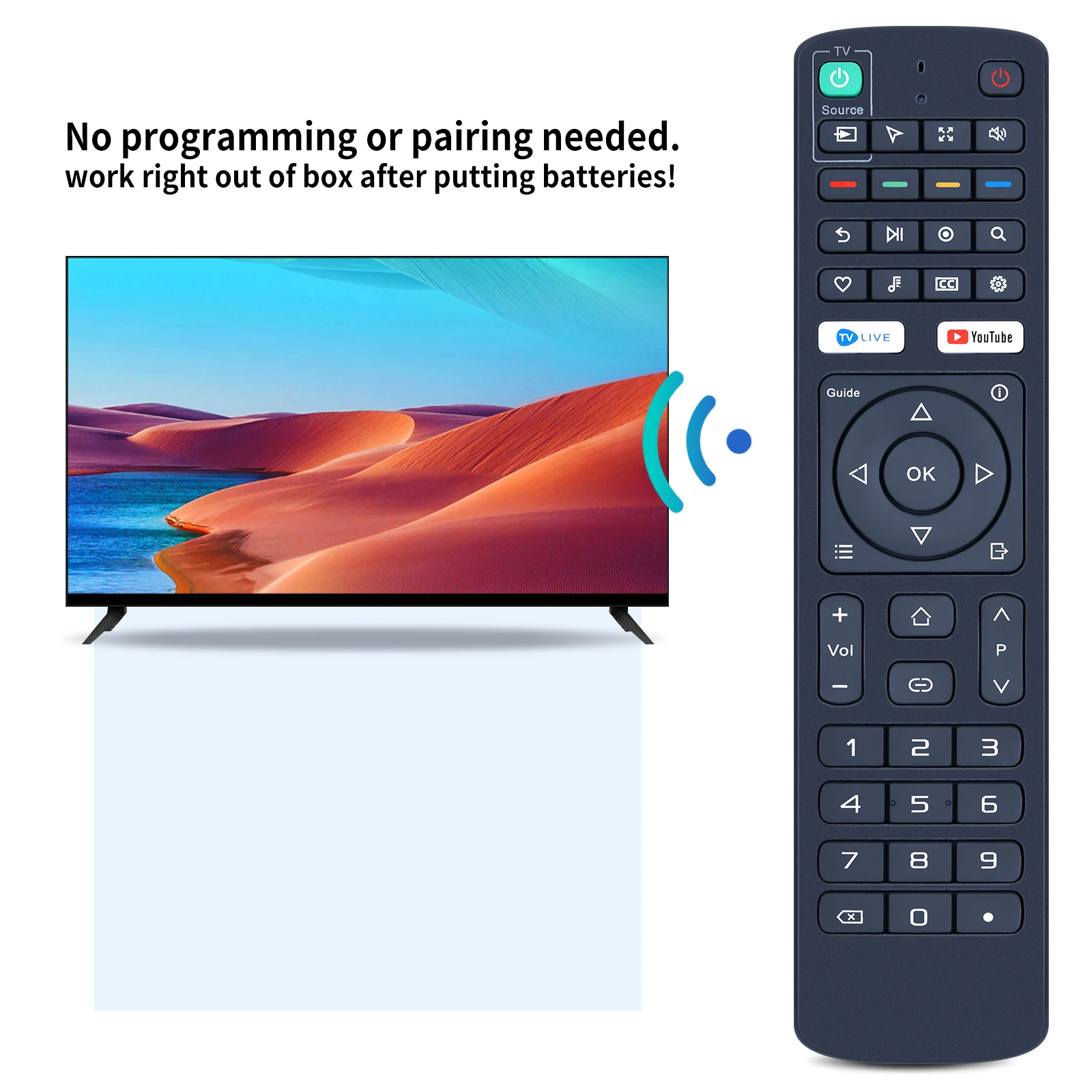 Tv Plus Pro Aceconn Bluetooth 5.2 Ultimate 4K UHD 미디어 스트리머용 리모컨 교체