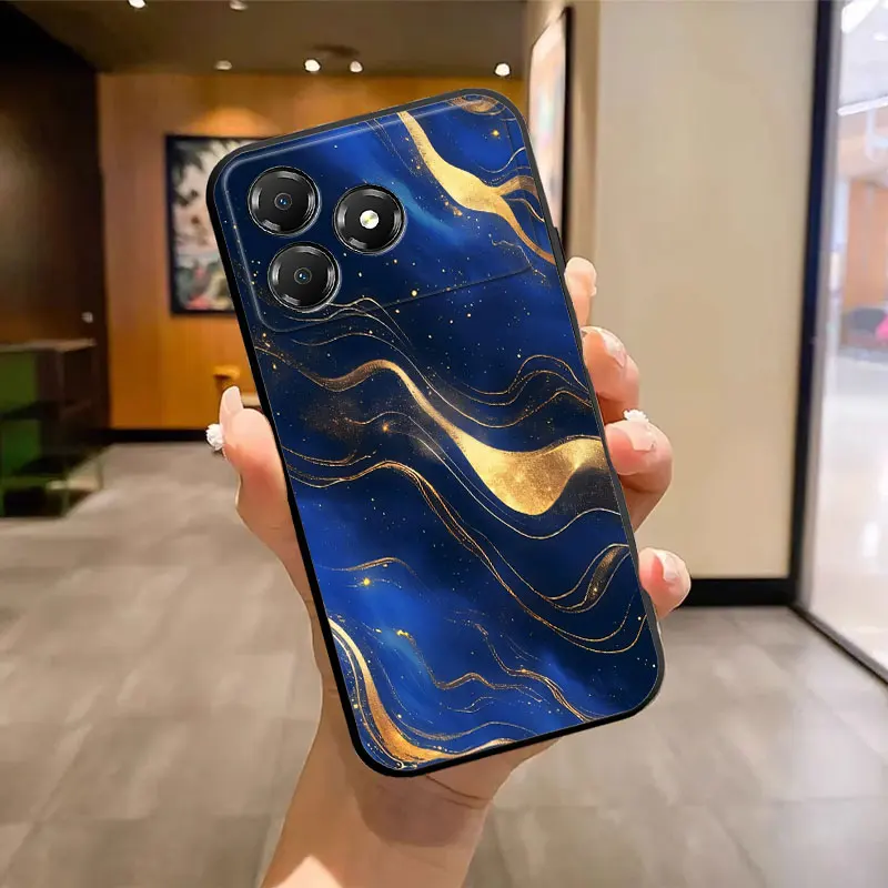 Butterfly Marble Print Silicone Soft Phone Case with Bumper Protection