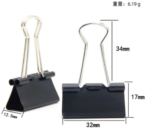 Brand - Eono Black Binder Clips, 100Pcs Assorted Size Foldback Metal  Binder Paper Clamps for Paperwork