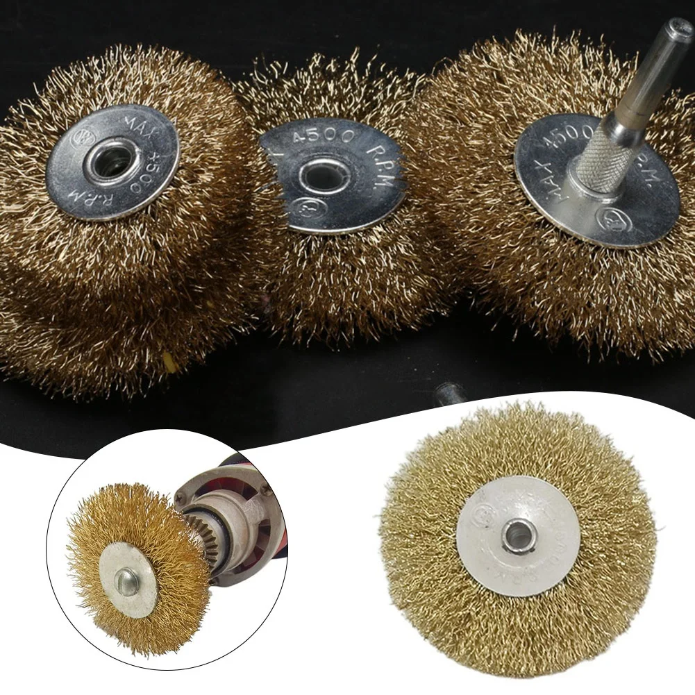 Wire Wheel Brush Flat Crimped Stainless Steel 38mm 50mm 65mm 75mm For Angle Grinder Shank Wire Wheel For Drill Attachment stainless steel wire brush wire brush wire cleaning brush electric wire brush drill brush power scrubber drill brush electric drill brush