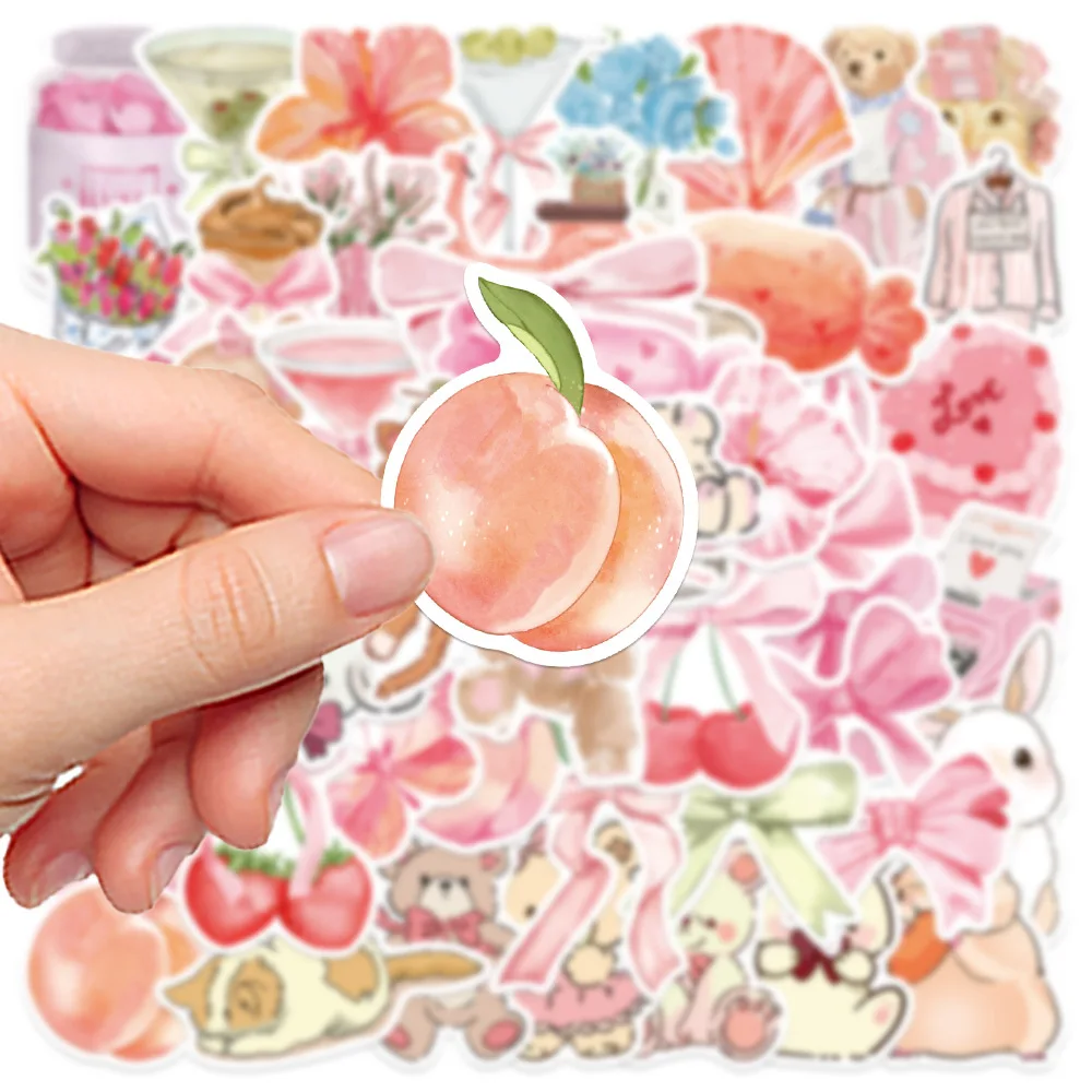 50 قطعة ملصقات متعة الوردي الكلمات الإنجليزية كتيب...