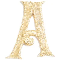 Buy Exquisite Golden English Letters Patches | A-Z | Iron-On Applique for Clothing Accessory | Iron Patches for Wedding Decoration | Online - Image 4
