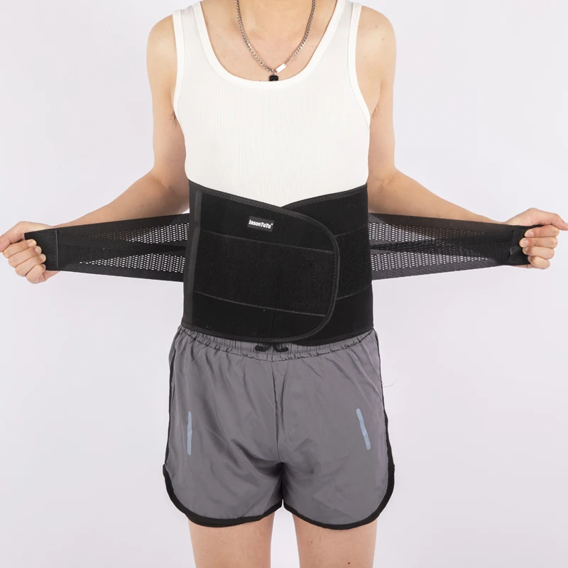 Waist trainer belt JASONTUTU Men Women Waist Trimmer Weight Loss Workout Fitness Back Support
