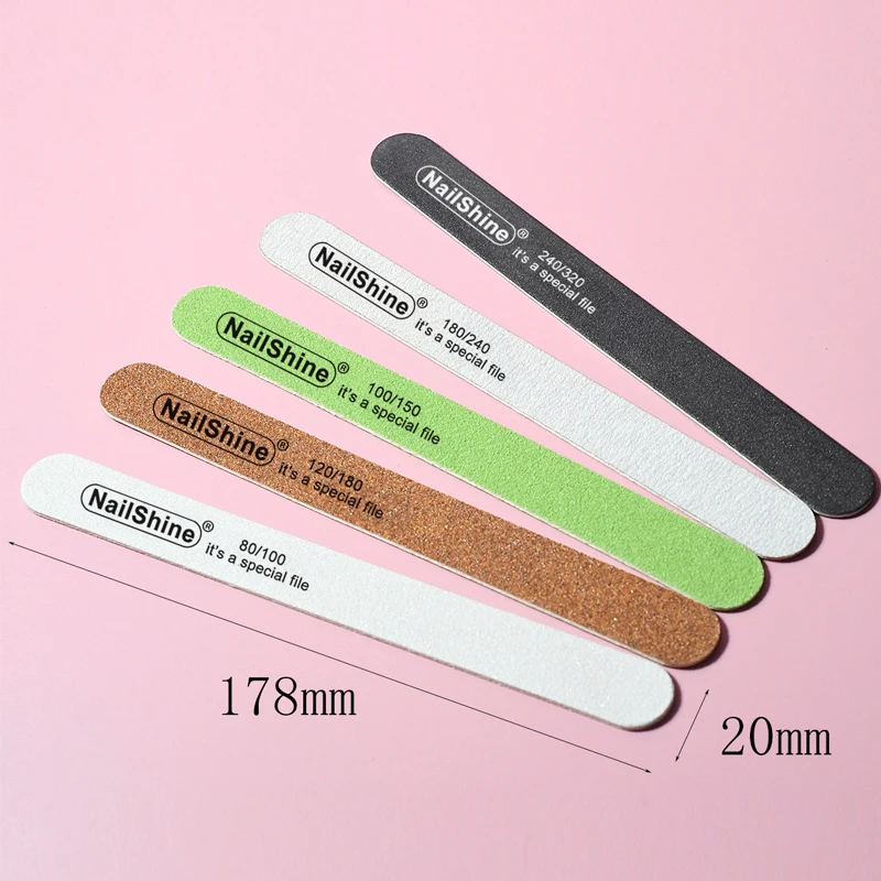 살롱용 UV 젤 네일 아트 광택제 프로 네일 파일, 100/180 나무 샌딩 버퍼 블록, 페디큐어 도구, 50 개