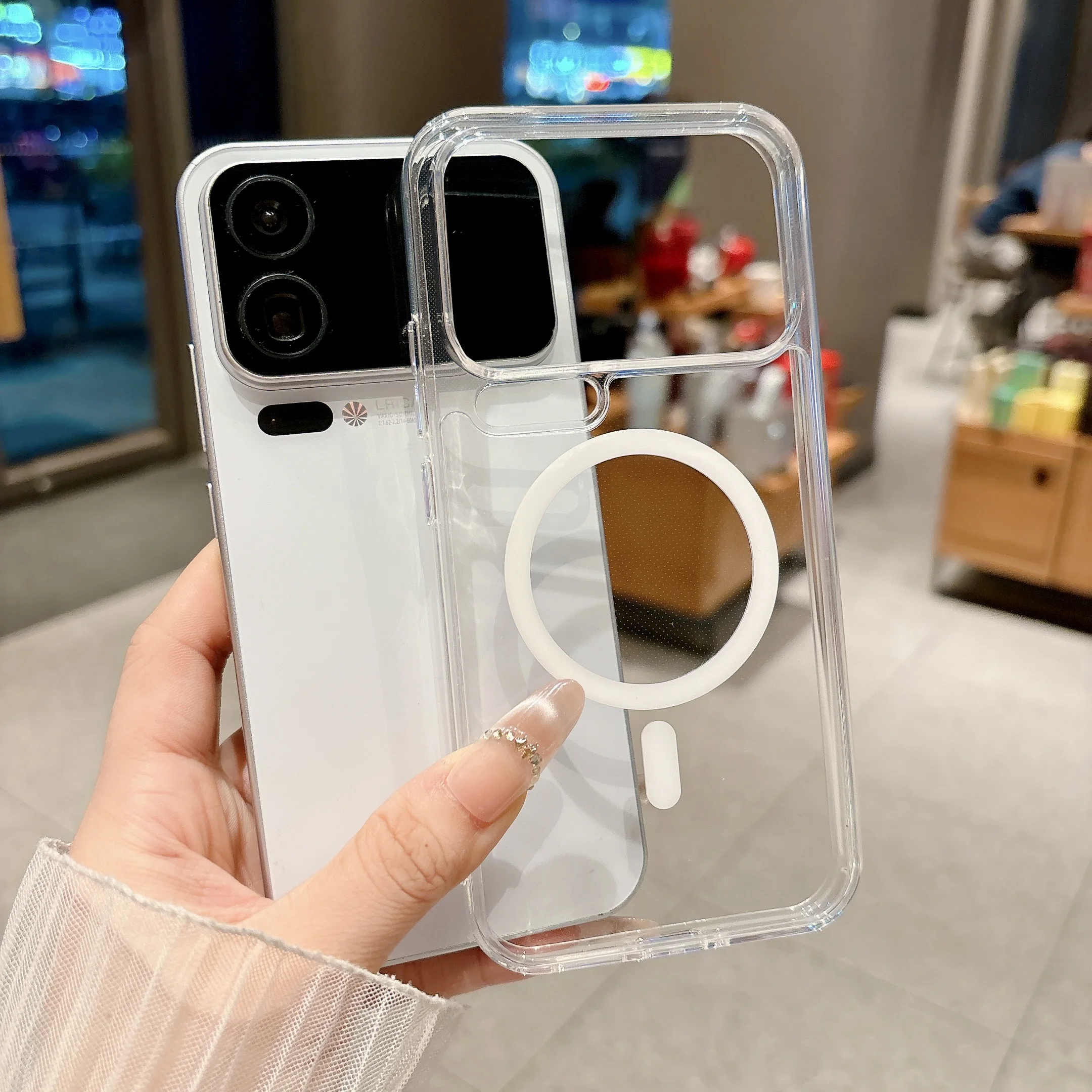 Matte Clear Shockproof Magnetic Phone Case - Ultra Slim Hard PC Cover