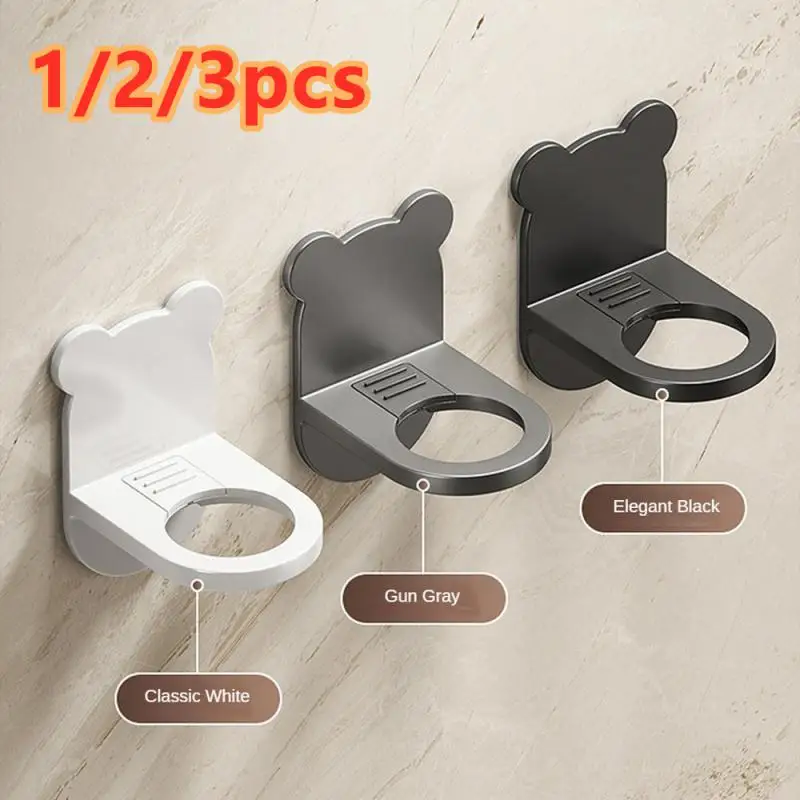 1/2/3PCS Wall Mounted Self-Adhesive Shampoo Bottle Shelf Liquid Soap Shower Gel Organizer Hook Holder Shelves Hanger Bathroom