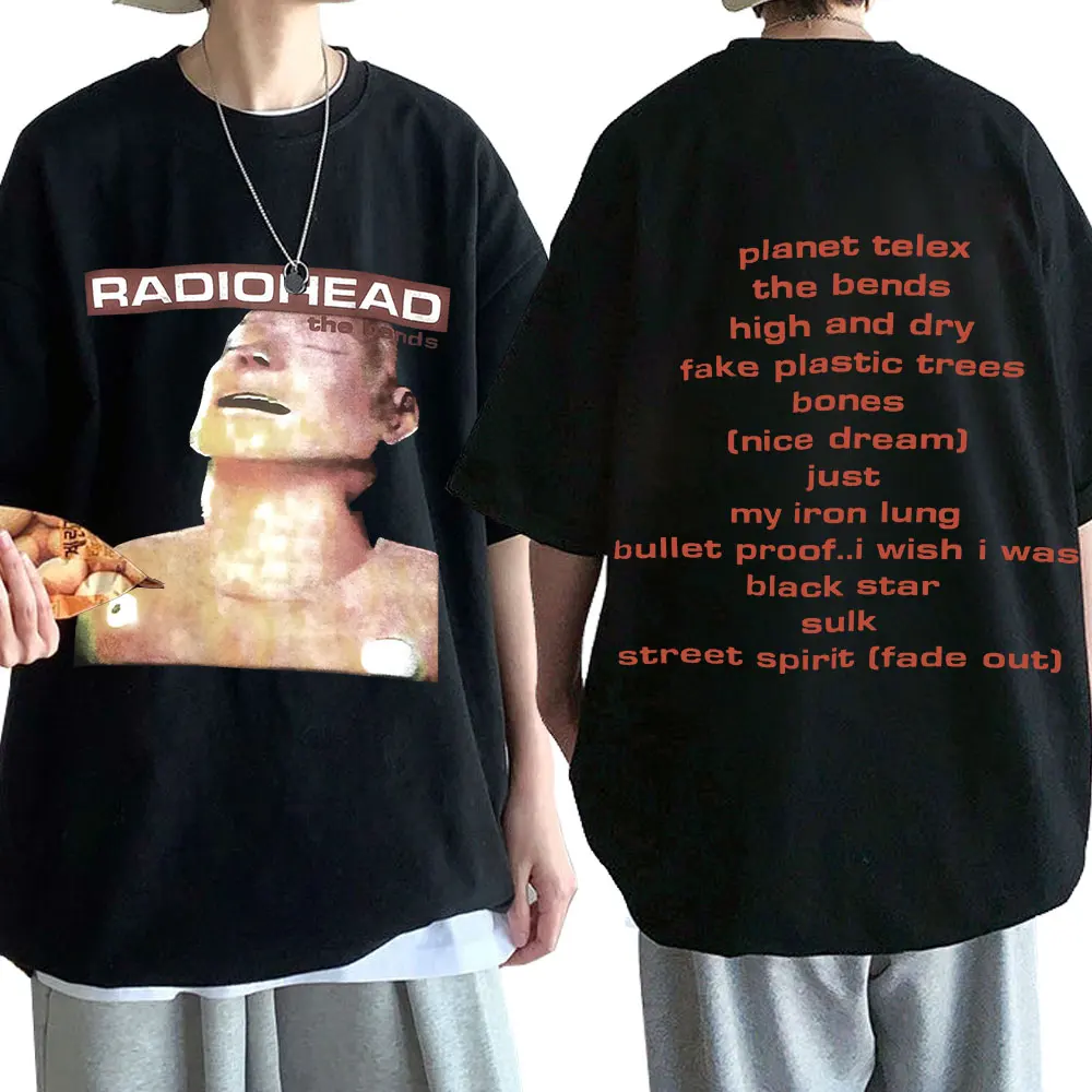 English Hip Hop Rock Band Radiohead T Shirt Men 90s Vintage