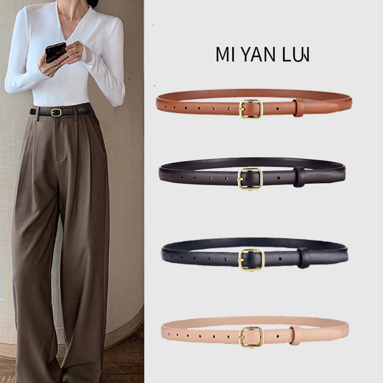 Thin Leather Belt Female Thin Leather Belts Women Womens Thin Belts