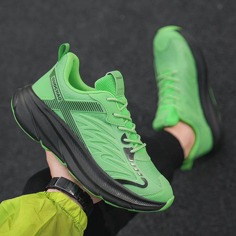 Men's Comfortable Casual Sneakers, Soft and Comfortable Upper, Fabric Lining with Cloth Insole, Breathable Lace-Up Round-Toe Sneakers for All Seasons, Sporty Style