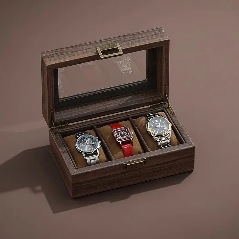 Retro Wood Grain Watch Storage Box, Multiple Slot Mechanical Watch  Box, Household Large Capacity Storage Box, Ideal for Gifts