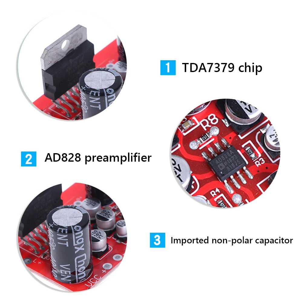 TDA7379 스테레오 앰프 보드, 고전력 출력 2x39W DC 12V 앰프 효과, 앰프 오디오용 NE5532 초과