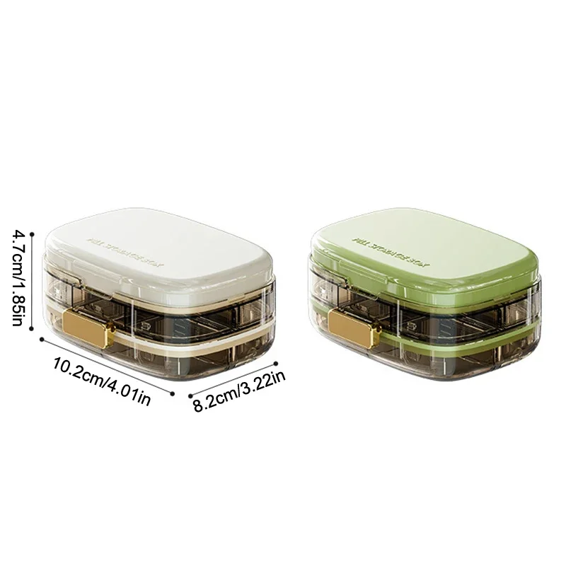 Weekly Pill Case Waterproof Pill Box Portable Travel Pill Organizer with 10 Compartments Medicine Organizer Plastik Box