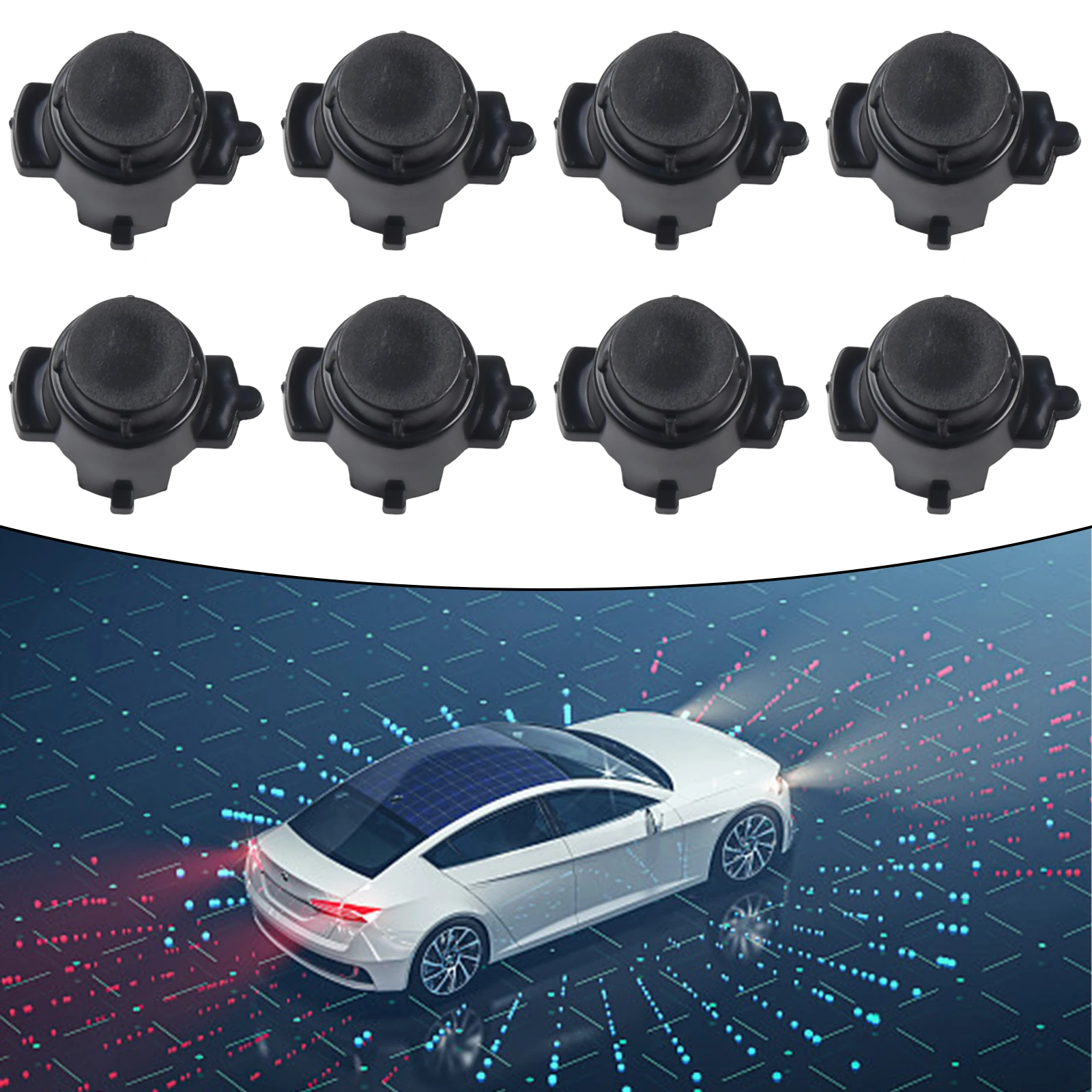 8 Stuks Parkeerhulp Sensor Cap Onderdeelnummer 2058840074 Voor Mercedes Voor Benz C300/C400/Cls450/E300/Gle400 Parking Sensor Cover