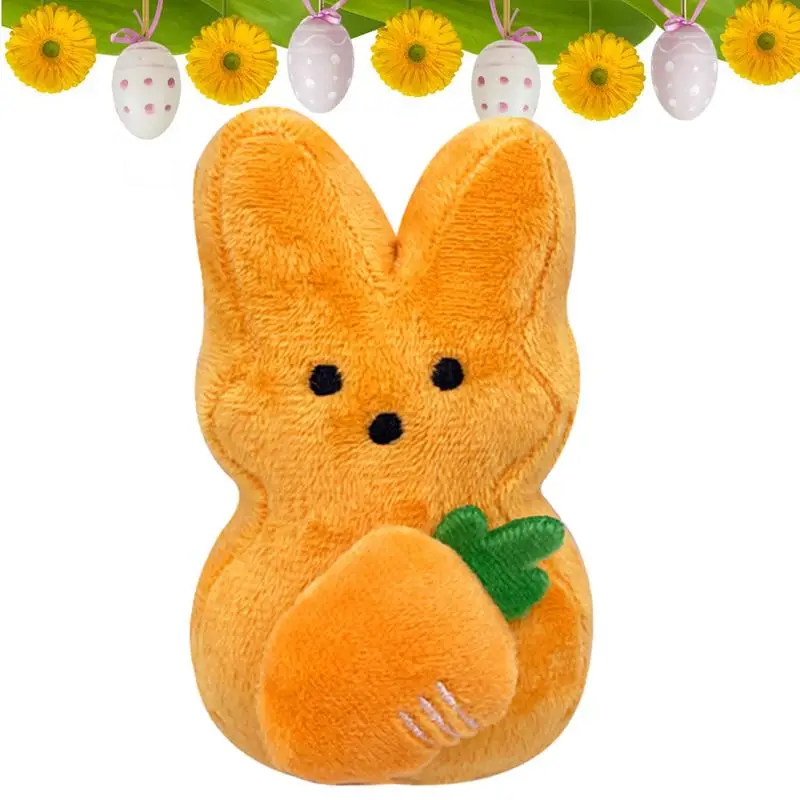 

Easter Bunny Stuffed Animal Bunny Plush Easter Bunny Rabbit Doll Plush Toy Cute Stuffed Doll Bunny Plushie 4.7 Inch With Carrot