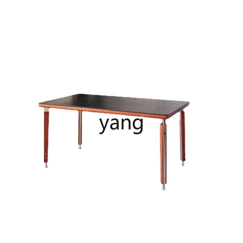 

L'm'm Vintage Solid Wood Stone Plate Italian Pure White Pure Black Marble Long Table Home Dining Table Metal Leg