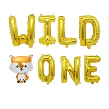 

Wild one Balloon Set for Woodland Party Decoration Wildone 1st Jungle Birthday Supply Fox Christening Forest Animal Party Child
