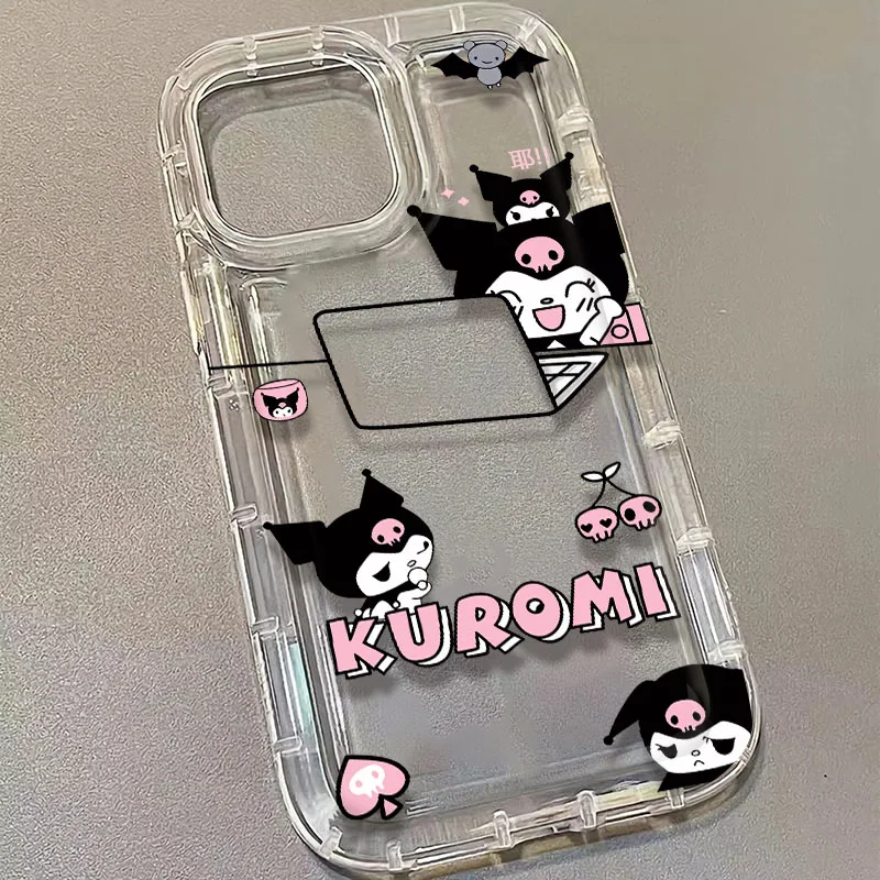 thumbnail image 1 of Sanrio-funda transparente de Hello Kitty Pochacco para iPhone, carcasa a prueba de golpes con dibujos animados para modelos 15, 14, 13, 12, 11 Pro Max, XR, XS, X, 8, 7, 6, 6S Plus, SE 2020, 1 of 5