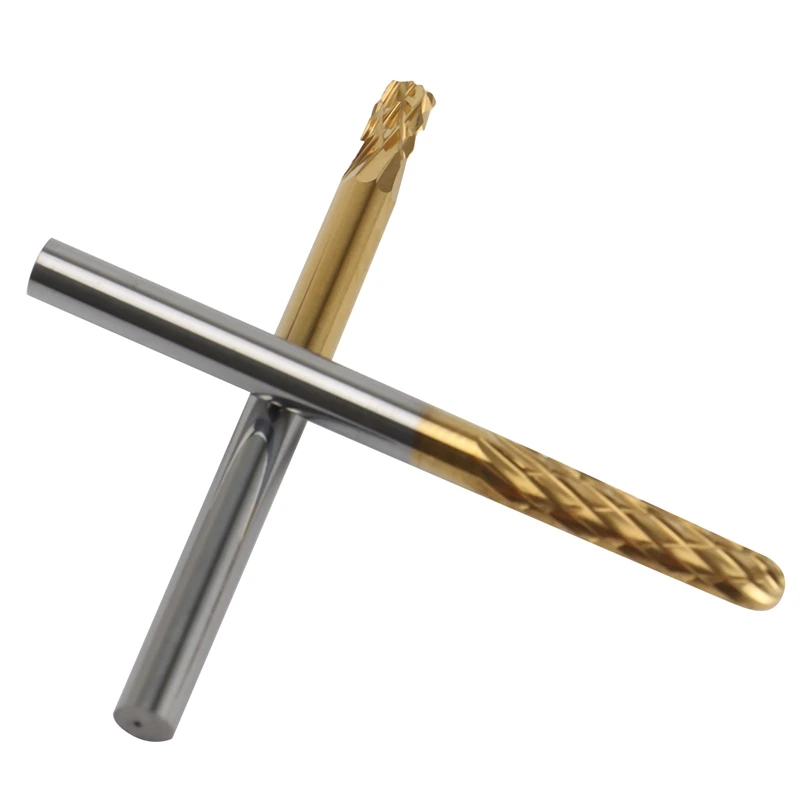금속 목재용 텅스텐 카바이드 로터리 버, 티타늄 코팅 미니 파일, 목공 도구, 3x3mm