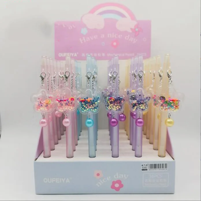 

36 pcs/lot Cute Star Pendant Mechanical Pen Creative 0.5/0.7MM Drawing Writing Automatic Pen School Office Supplies