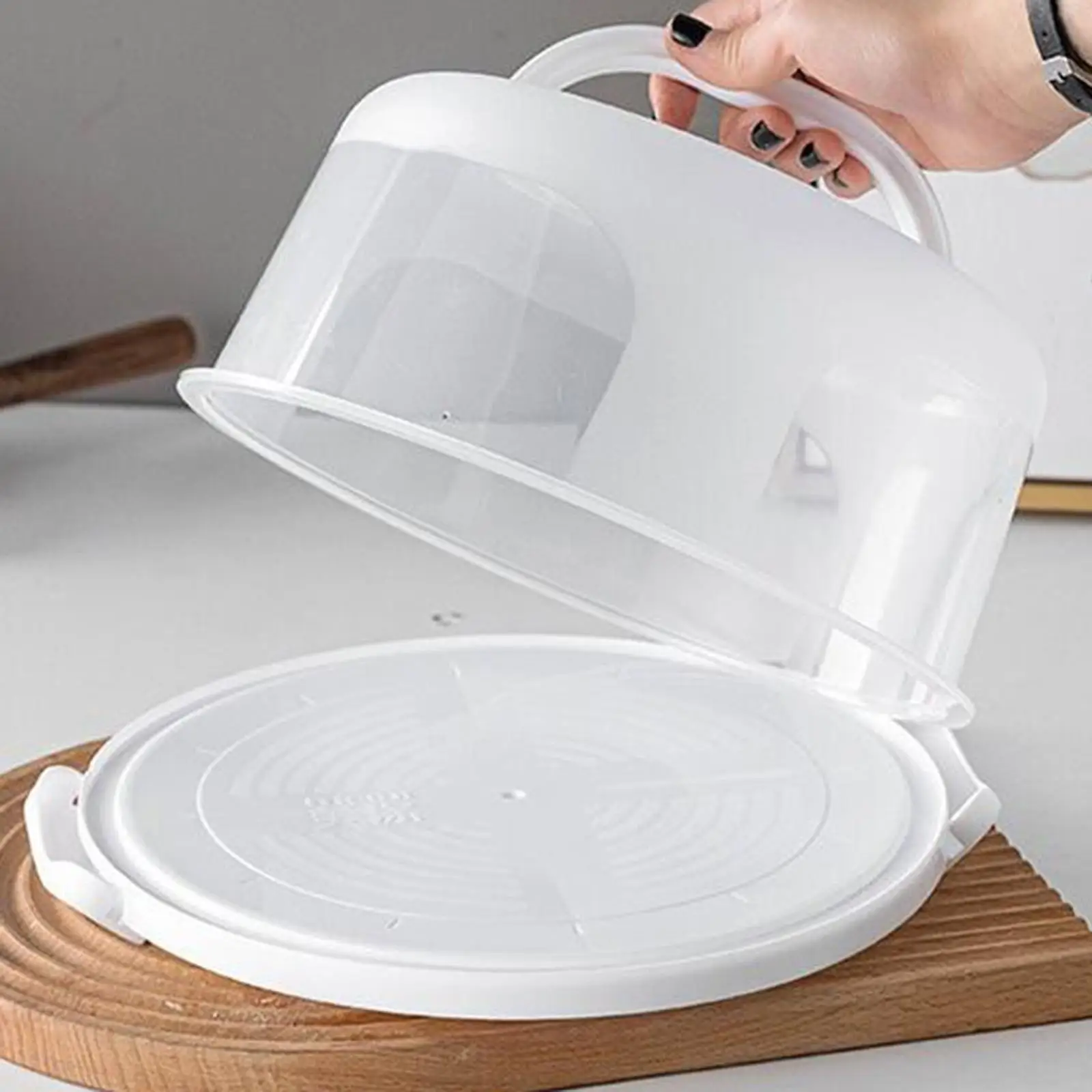 נושא עוגה עם ידית תיבת עוגה ניידת, מחזיק עוגה, מגש שירות, מאפין