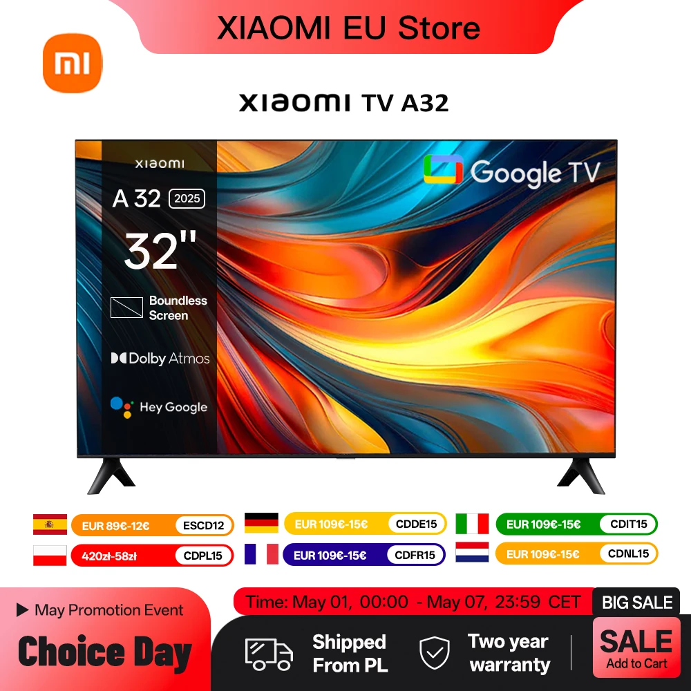 Telewizor Xiaomi TV A 32 z Polski za $111.49 / ~416zł Telewizor Xiaomi TV A 32 z Polski za $111.49 / ~416zł
