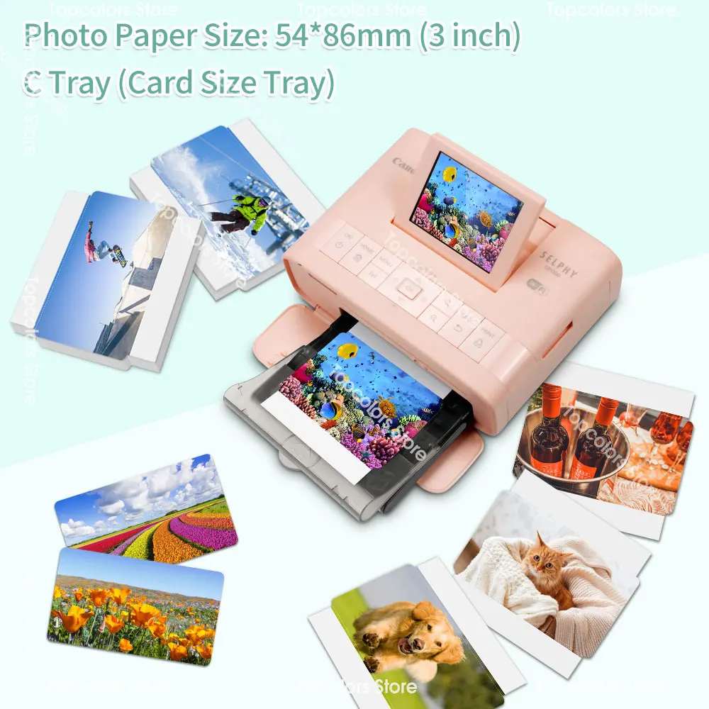 Cartouche de papier photo pour IL Selphy CplingPaper, taille de carte de 3  pouces, 54x86mm, KP108IN, compatible Selphy CP1500, CP1200 1000 - AliExpress