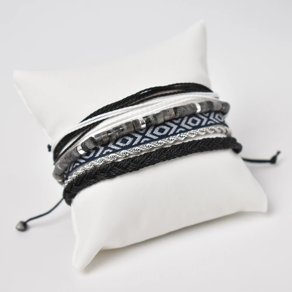 Designer Original Stacked Strap Multi-Layer Bracelet Columbia Ethnic Vintage Style