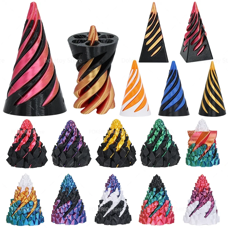 Acquista Giocattolo A Cono A Spirale Stampato In 3D, Scultura Di