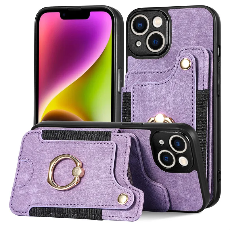 Wallet Multi Card Slot Ring Holder iPhone Case