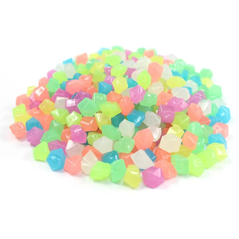 100/200Pcs Luminous Stones Garden Pebbles Luminous Pebbles Stones Outdoor Fish Tank Decoration Aquarium Yard Decor