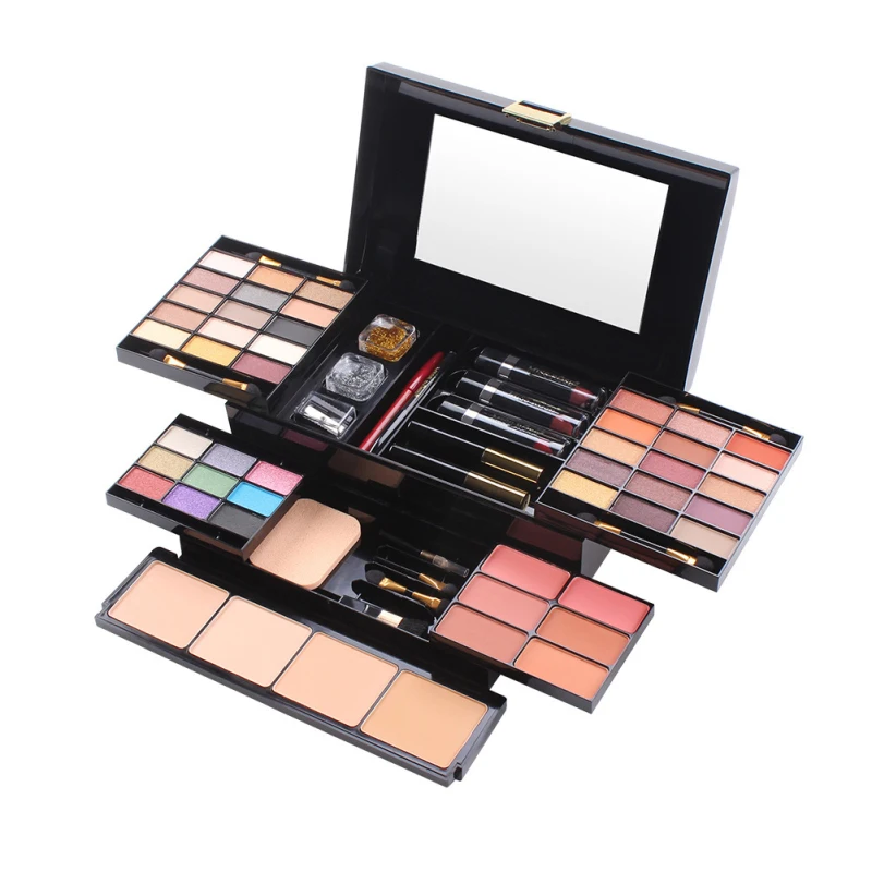 Portable Comestic Kits Complete Set Makeup Box Set Professional Makeup Box Lip Gloss Stylish Multi-function Quality Compact
