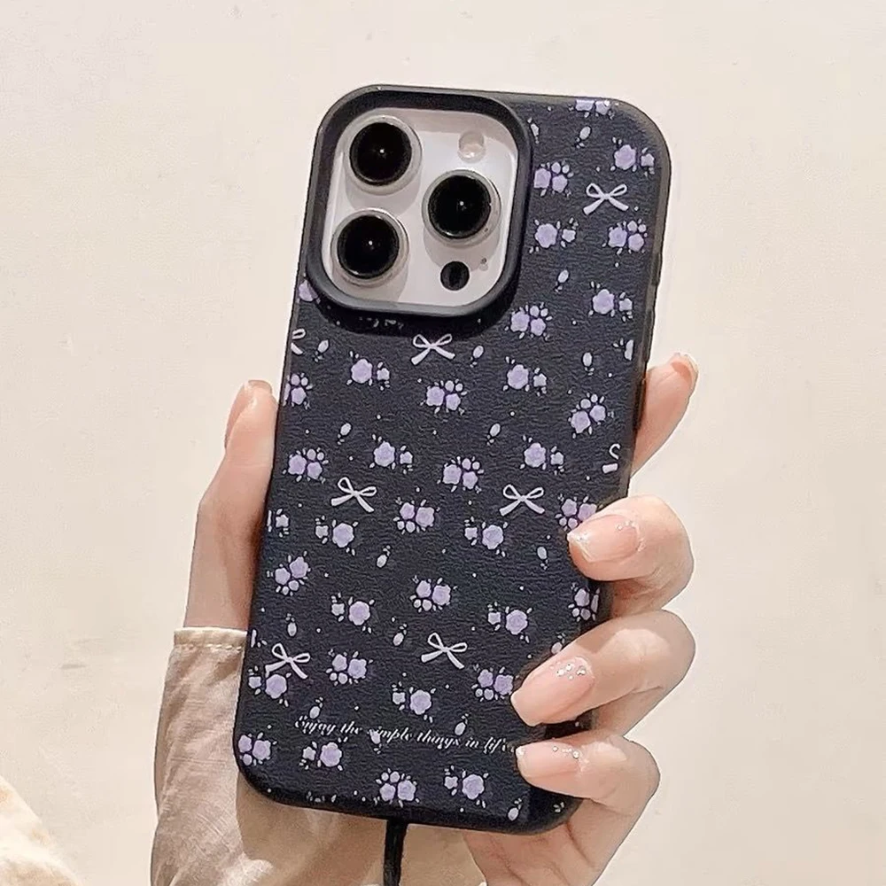Luxurious Leather Shockproof Phone Case with Soft Silicone Cover and Bumper Protection
