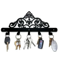Decorative Wall Rack, Metal Wall Mounted Rack Hook, Wall Hanging Key Hanger, Household Coat Rack 1