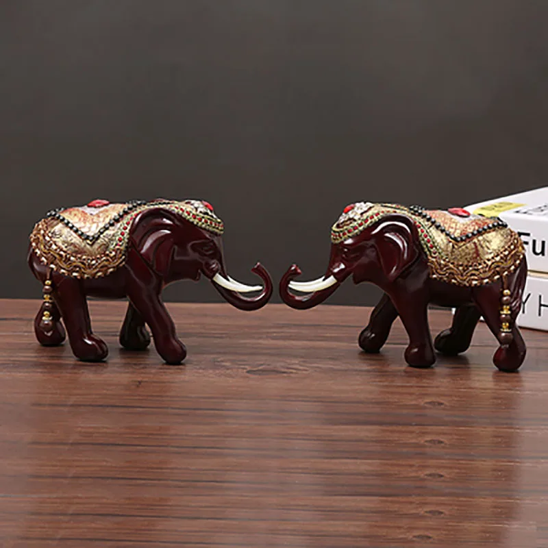 Lucky TV Cabinet Crafts, Thailand Elephant Decoration, Home Accessories, Living Room, Wine Cabinet Decorations, European Style