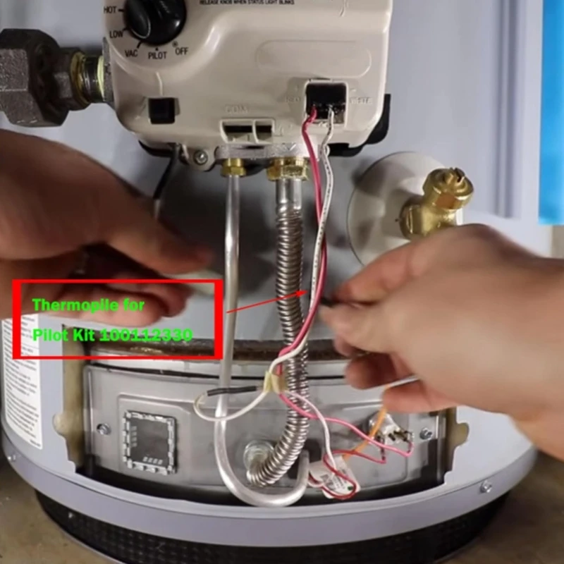 Gas Thermopile Assembly Replace Model 100112330 9007876 Thermopile Replacement Parts for Gas Water Heater Boilers