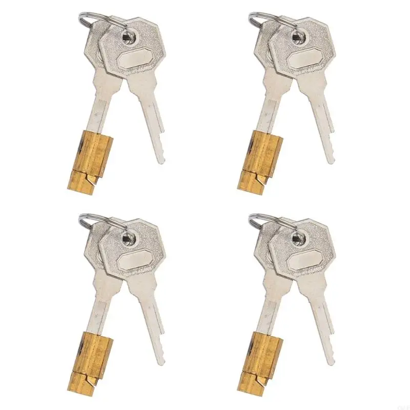 C6UE 4pcs Privacy Door Lock Set Stainless Steel Mortise with Individual Key