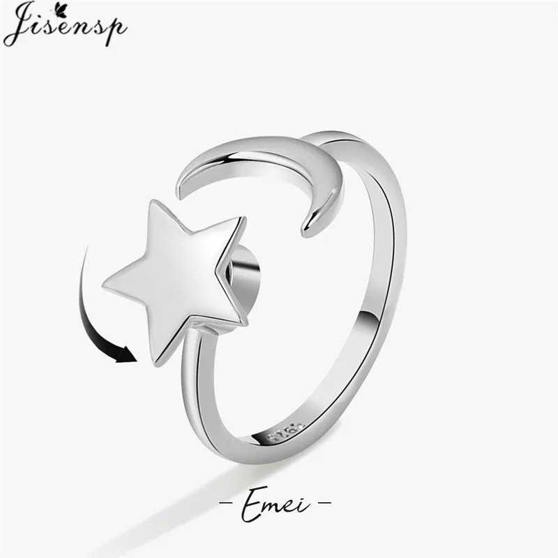 Fidget Spinner Ring Finger Ring Anxiety for Women Multiple Crystal Planet Butterfly Anti-Stress
