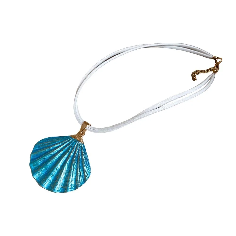 שרשרת מסדרת הים עם צדפות כוכב הים, עגילים מתכתיים, שרשרת מתכווננת עם צדפות בוהמיות, תכשיטים יוקרתיים